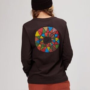 Vans Hanna Scott Stained Glass Black Long Sleeve Shirt Women’s Size XL